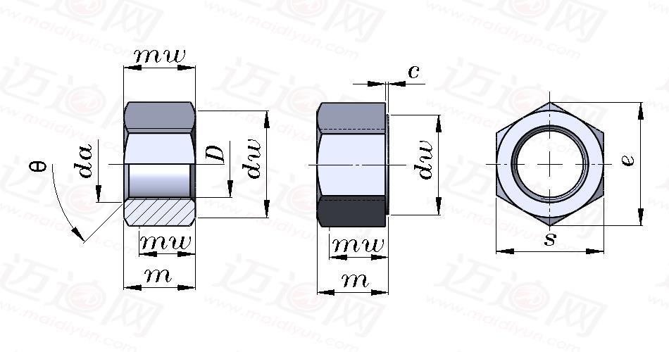 gb/t 6175-2016 通用技术条件 gb/t 16938 螺纹公差 6h 螺纹标准 gb/t