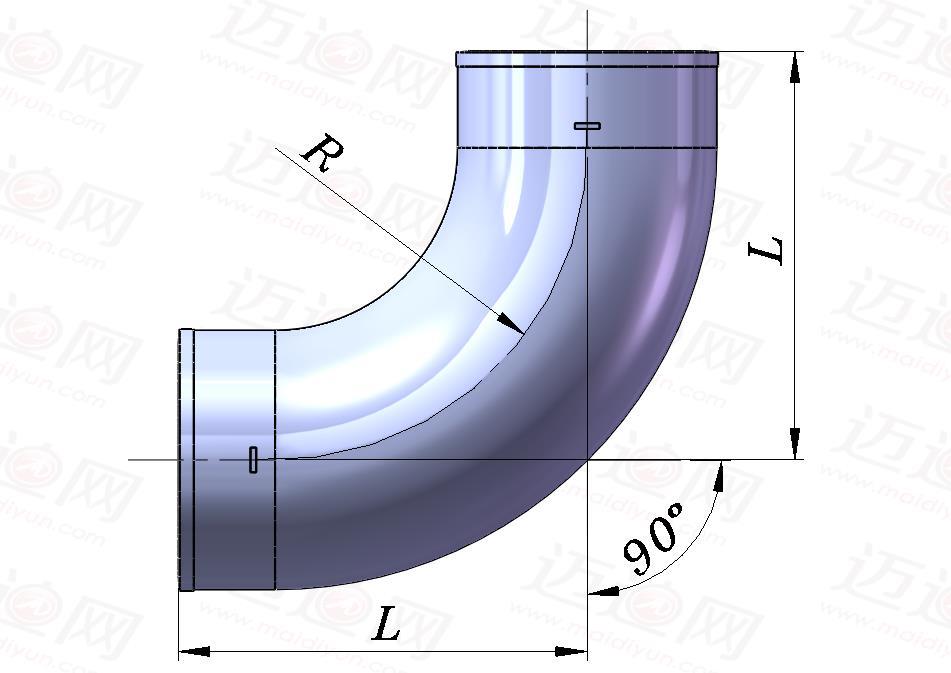 短半径弯头图解图片