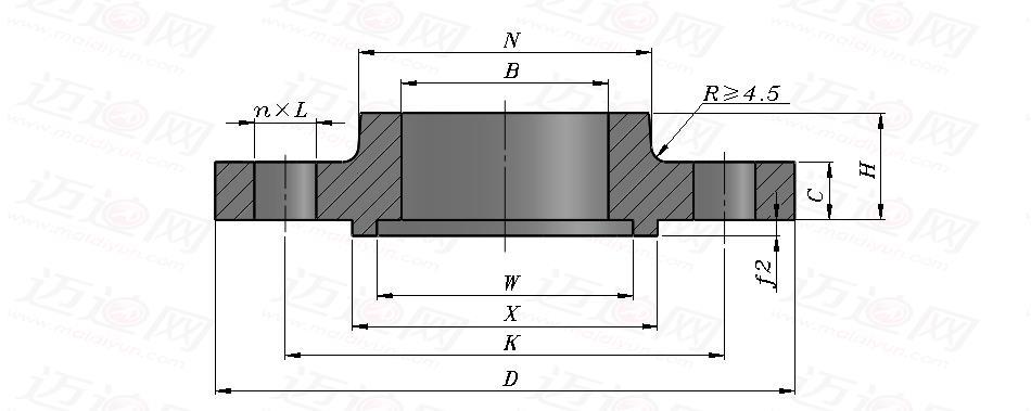 榫面带颈平焊钢制管法兰(class系列)